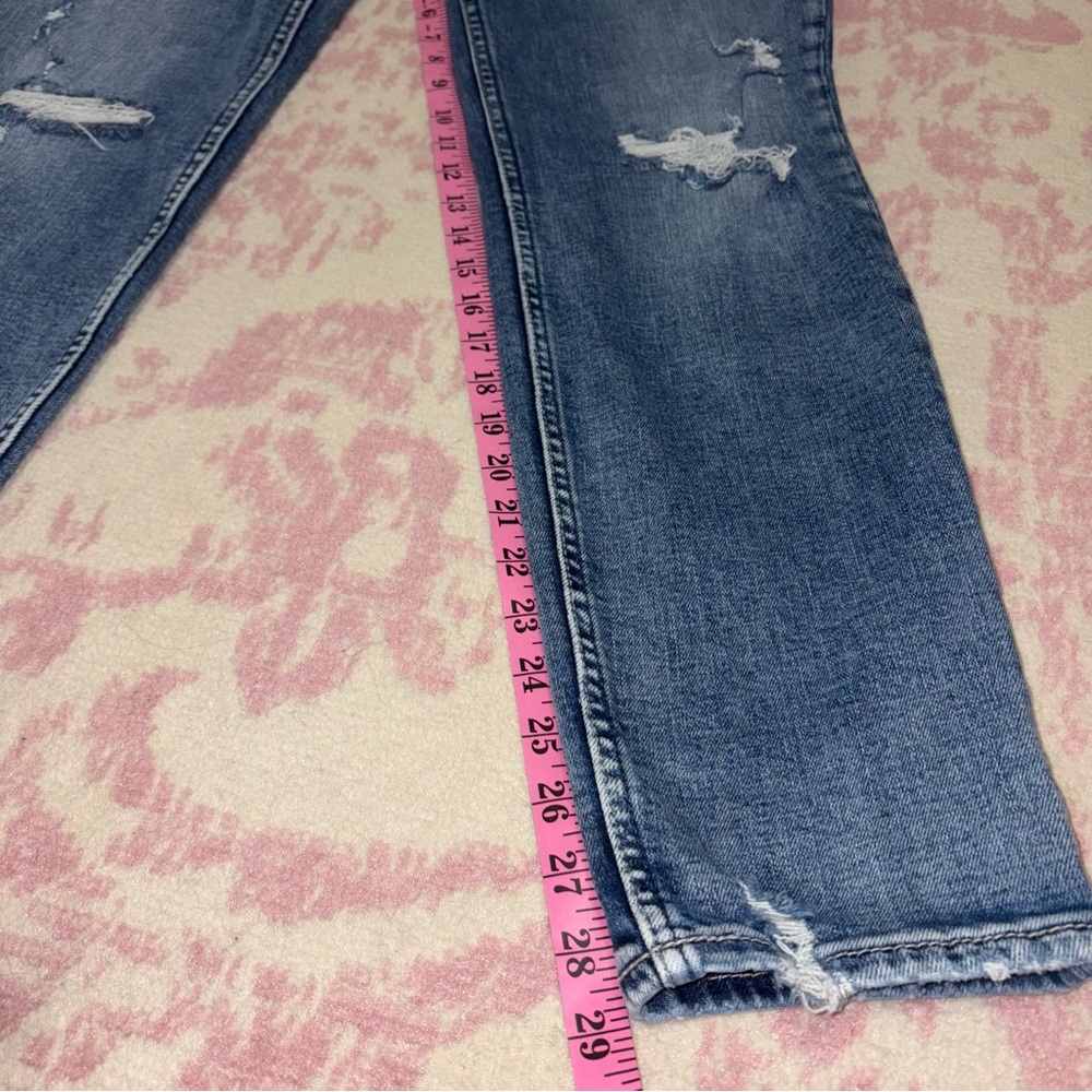 Silver Jeans Distressed Mid-Rise Boyfriend Blue Jeans Women’s 30W 29L - Picture 3 of 15